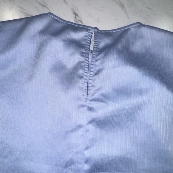 Nine West Light Blue Satin Top - Picture 5 of 10
